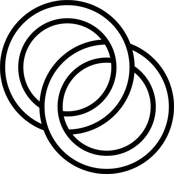 互锁的圆环轮廓图片下载