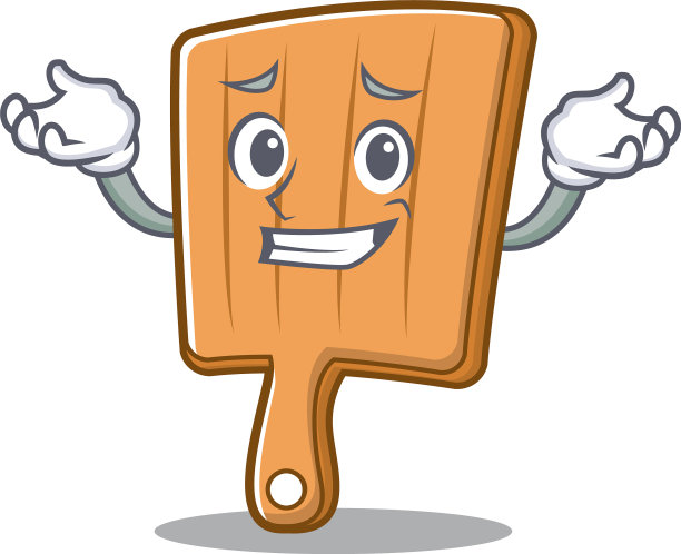 咧嘴笑的厨房板人物卡通图片下载