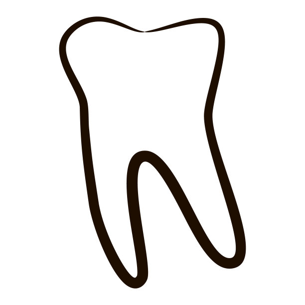 人类牙齿图标设置在白色背景孤立图片下载