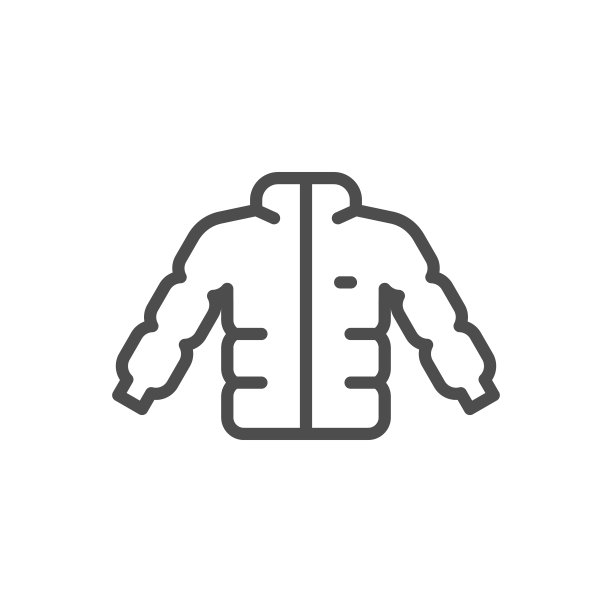羽绒服线条图标图片下载
