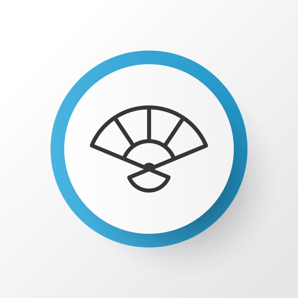 手扇图标象征优质隔离图片下载