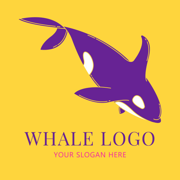 蓝鲸标志设置单色风格图片下载