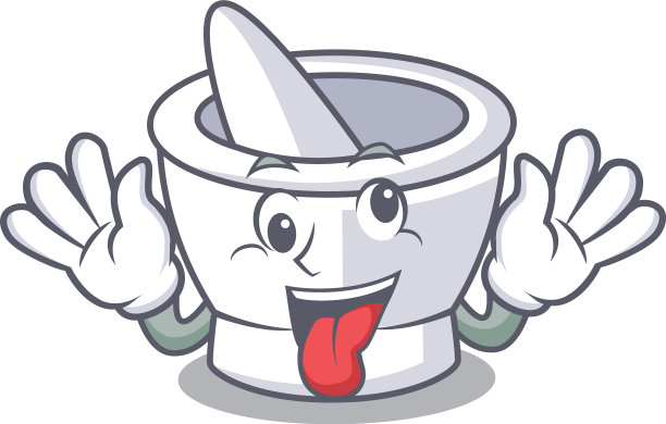 疯狂的迫击炮吉祥物卡通风格图片下载