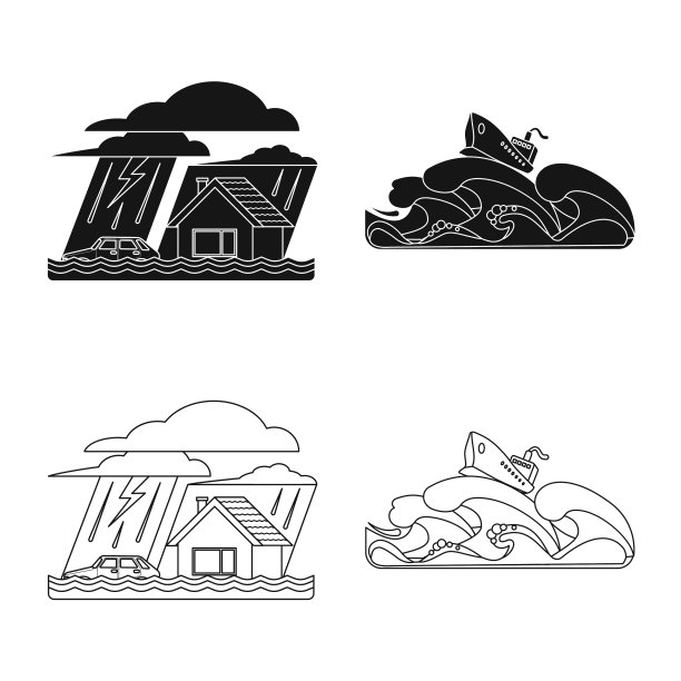 设计自然灾害图标图片下载