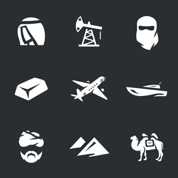 一套阿联酋图标图片下载