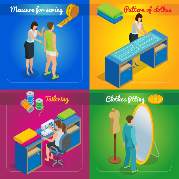 等距裁缝店概念图片下载