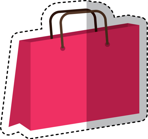 购物袋孤立图标图片下载