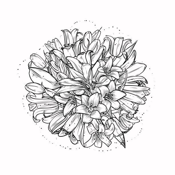 抽象优雅的复古风信子模板图片下载