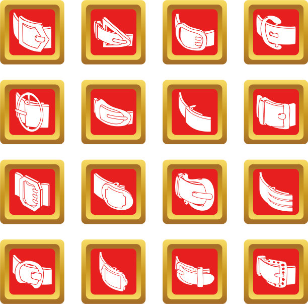 皮带扣图标设置为红色方块图片下载