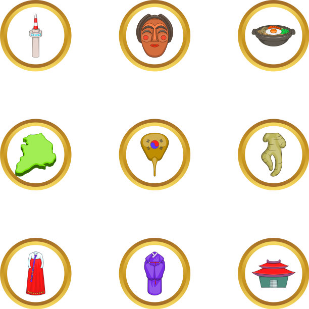 韩国旅游偶像设定卡通风格图片下载