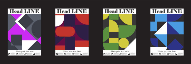 复古几何封面设计eps10图片下载