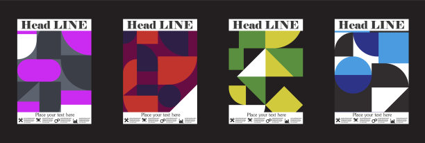 复古几何封面设计eps10图片下载