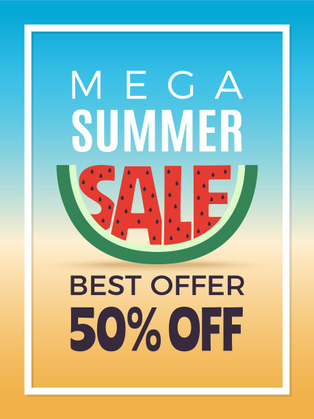 夏季促销广告模板设计图片下载