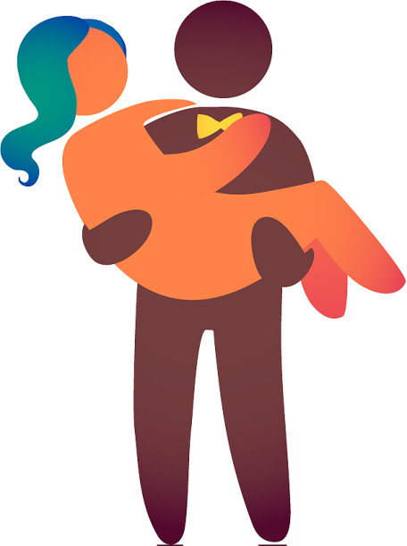 新郎把心爱的新娘抱在怀里图片下载