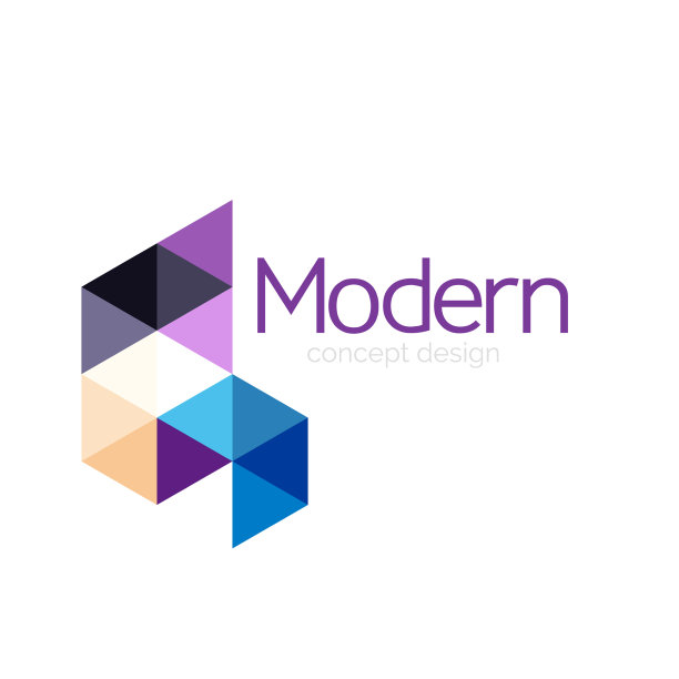 三角形形状设计抽象的商业标志图标图片下载