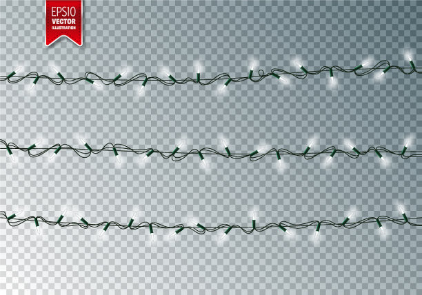 圣诞佳节的彩灯装饰得闪闪发光图片下载