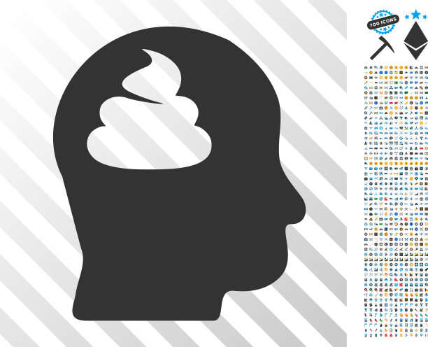 带奖励的屎脑平面图标图片下载