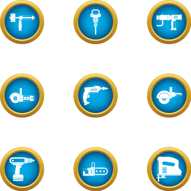 粗糙修复图标设置扁平风格图片下载