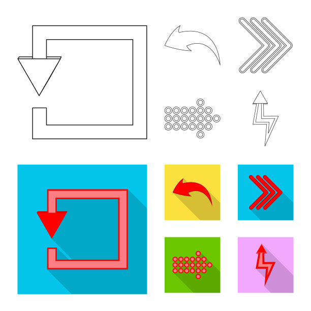 元素和箭头集的设计图片下载