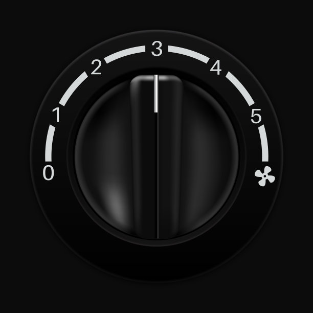 风扇转速选择车仪表盘黑色开关图片下载