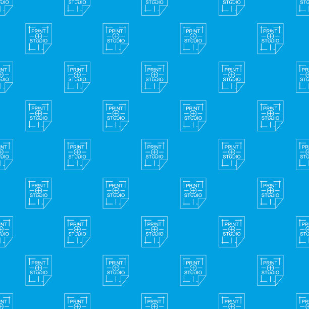 印刷工作室图案无缝蓝色图片下载