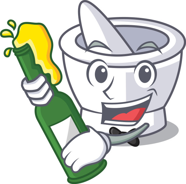 用啤酒砂浆做吉祥物卡通造型图片下载