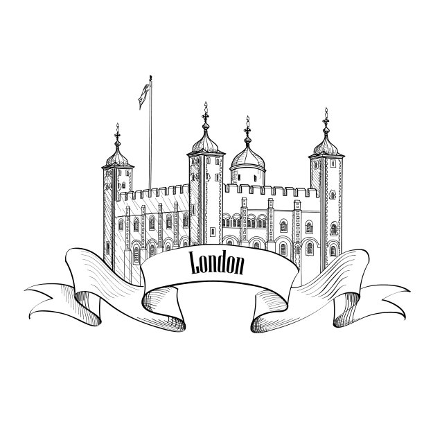 伦敦塔是英国伦敦的著名建筑图片下载