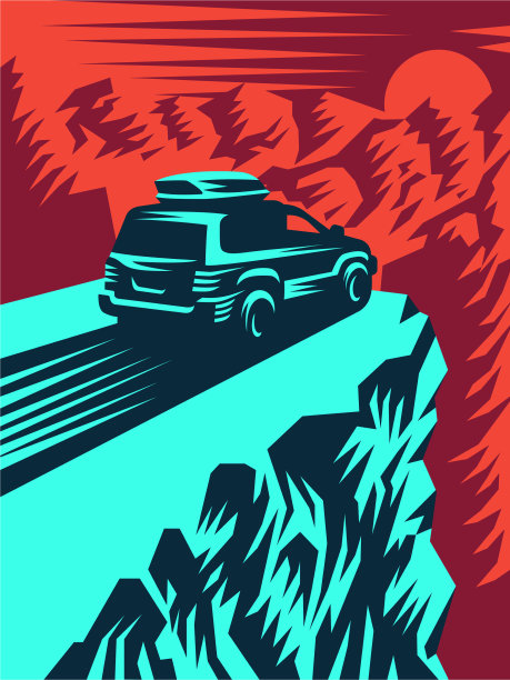 岩石上的车图片下载