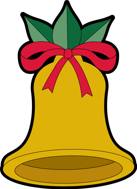 带领结的圣诞铃图片下载