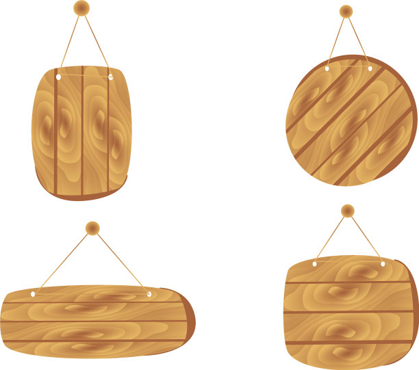 卡通棕色木版图片下载