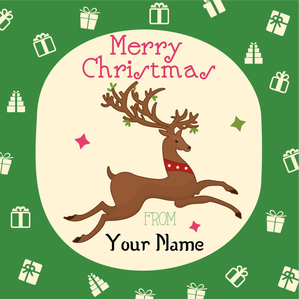 圣诞牛皮纸卡片和礼品标签集图片下载