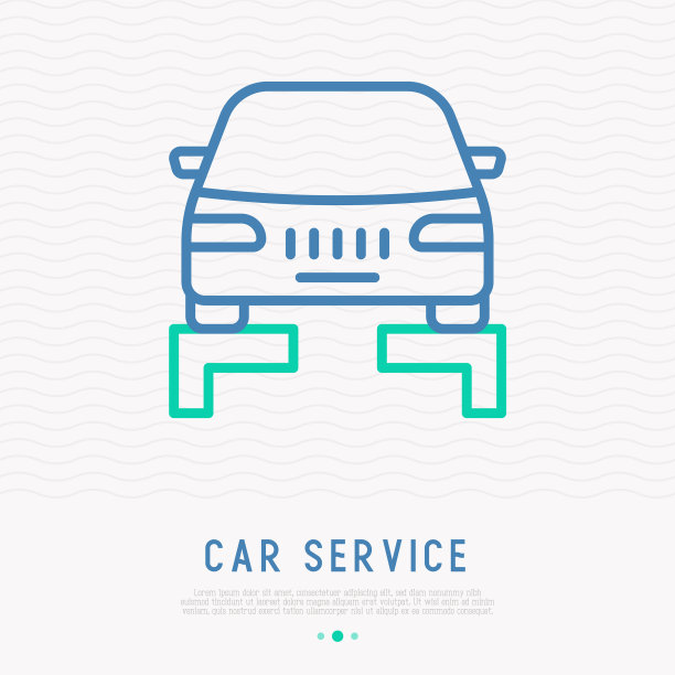 汽车升降细线图标图片下载