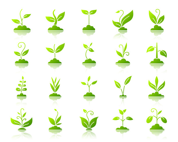 草简单的渐变图标集图片下载