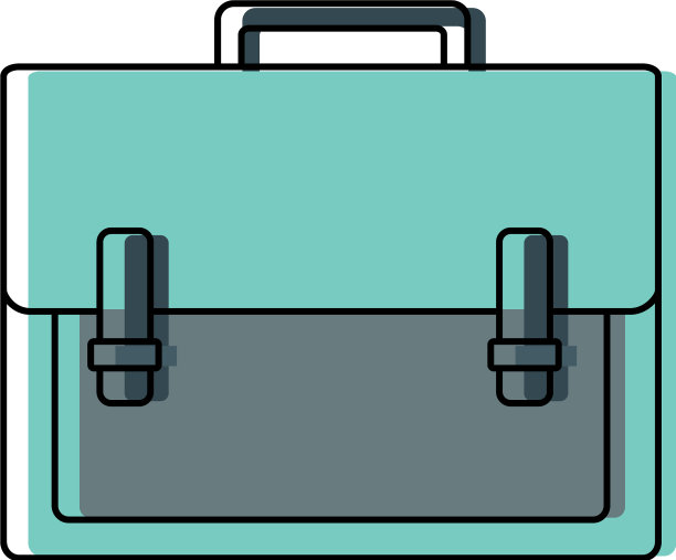 彩色公文包对象保存文件纸张图片下载