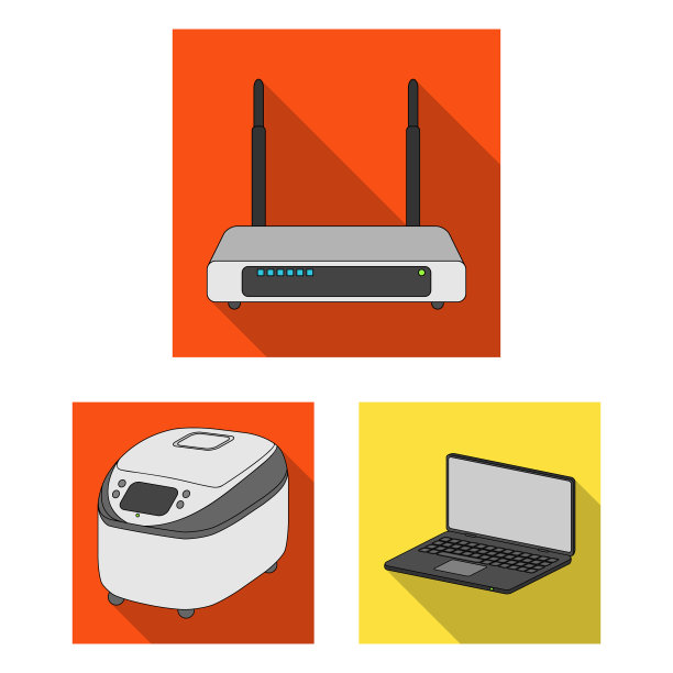 智能家电平面图标集图片下载