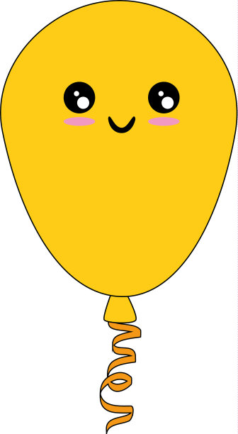 孤立可爱的派对气球图片下载