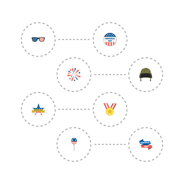 扁平图标奖章士兵头盔爆竹图片下载