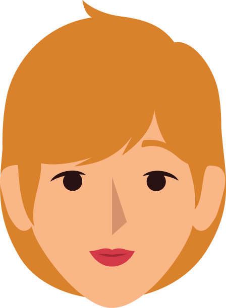 彩色剪影正面观女人与短图片下载