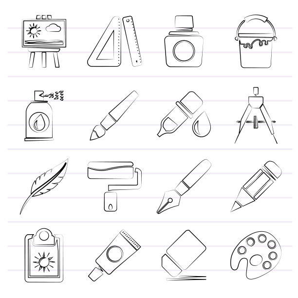 艺术和画家的图标图片下载