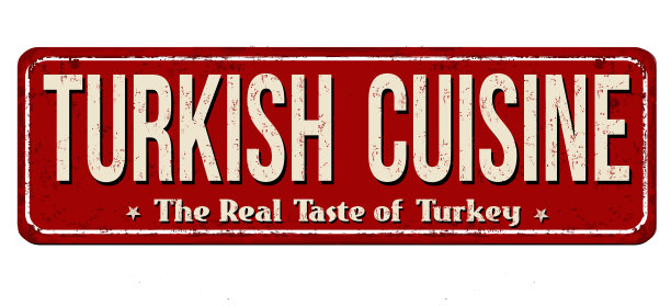 土耳其菜陈旧生锈的金属标志图片下载