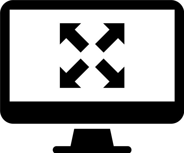 最大化全屏显示器扁平图标图片下载