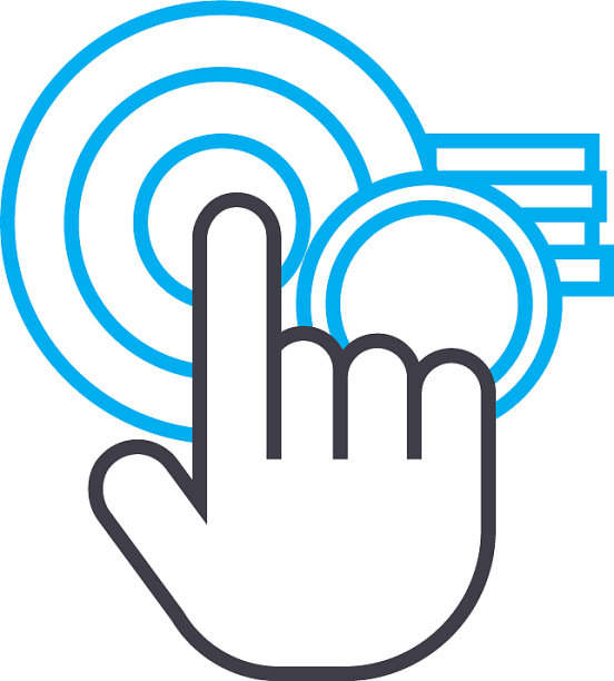 目标收入细线描图标图片下载