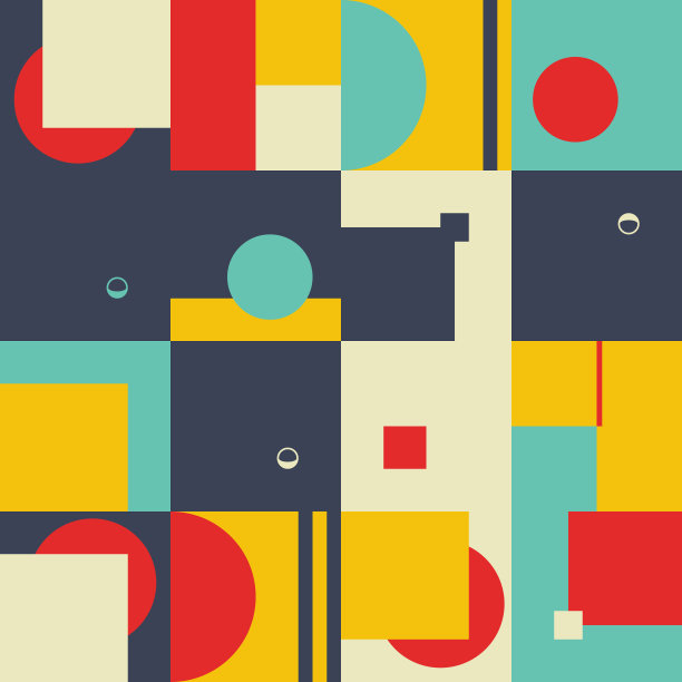 包豪斯抽象矢量构成设计图片下载