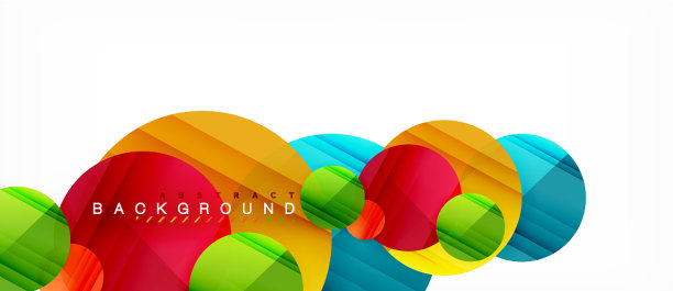 光泽的彩色圆圈抽象背景图片下载