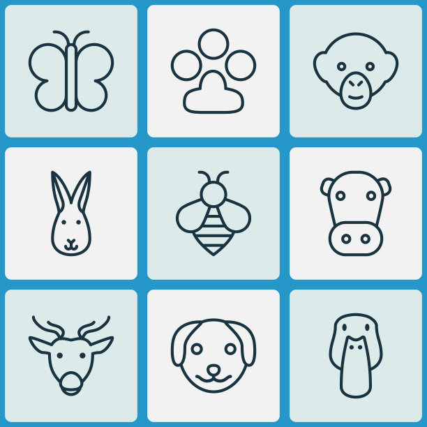 自然图标设置与狗蜂爪和其他图片下载