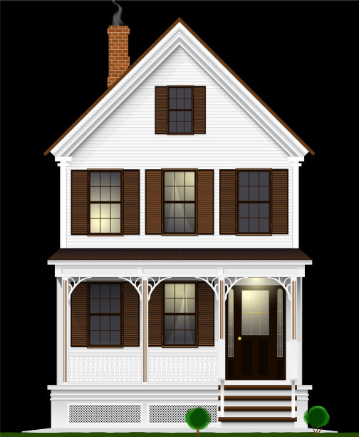 一种典型的美国木制房子图片下载