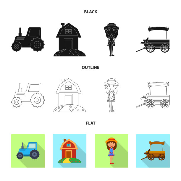 农场和农业图标图片下载