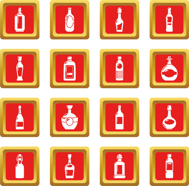 瓶子图标设置为红色方块图片下载