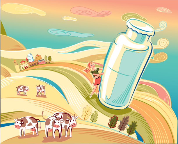 带奶瓶的景观图片下载