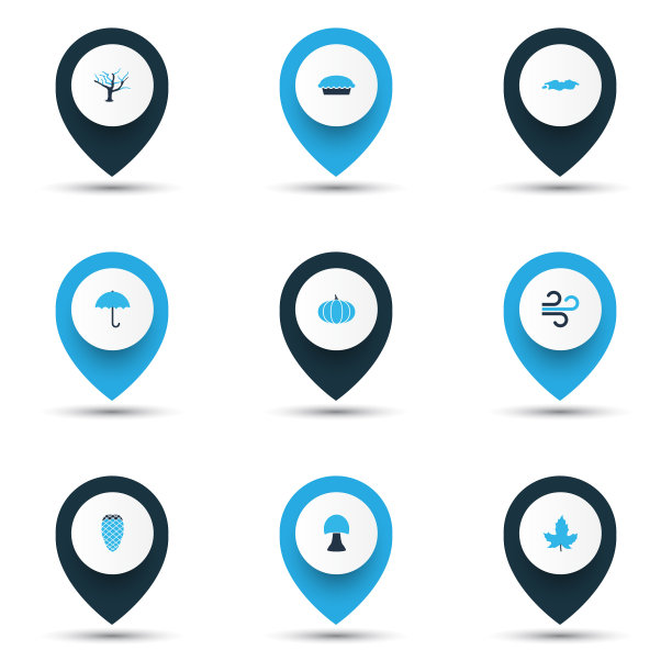 季节性图标和苹果派图片下载